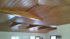 Wood Ceiling in Tampa, FL Residence Painted with a Clear Coat in Satin Finish (1)