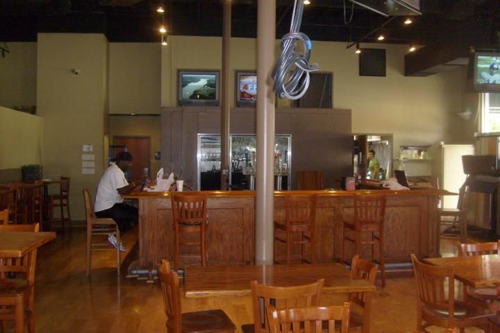 Commercial Sports Bar-Restaurant Interior Painting and installation of hardwood floors in downtown Tampa