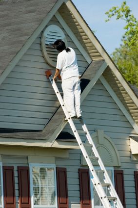 Exterior Painting being performed by an experienced Richard Libert Painting Inc. painter.