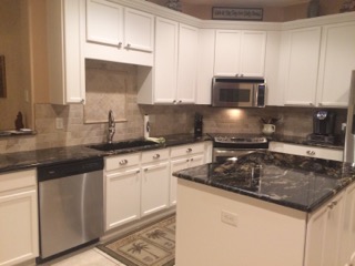 Cabinet Refinishing and Backsplash installation